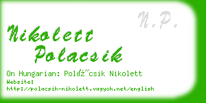 nikolett polacsik business card